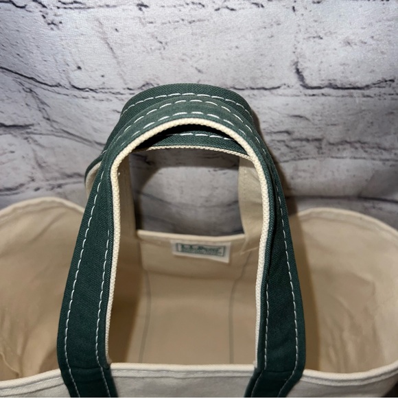 L.L. Bean Vintage 1980’s Boat and Tote Canvas Bag Medium Dark Green - Picture 5 of 12